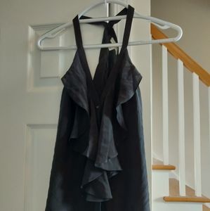 Banana Republic Silk Halter Ruffled Top